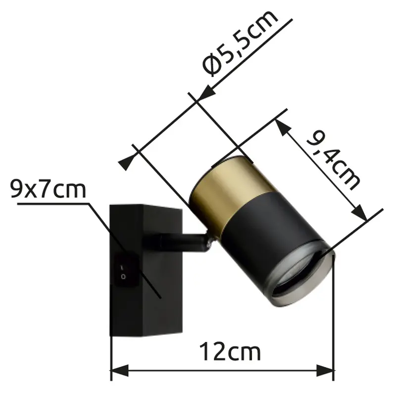 Bodové svietidlo Globo 57850-1 1x25W GU10 230V IP20